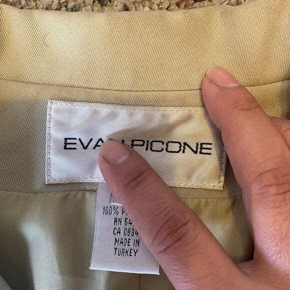 Evan Picone Classic 4 Button Jacket Blazer Women 18 Green Career Office Works - Picture 5 of 9